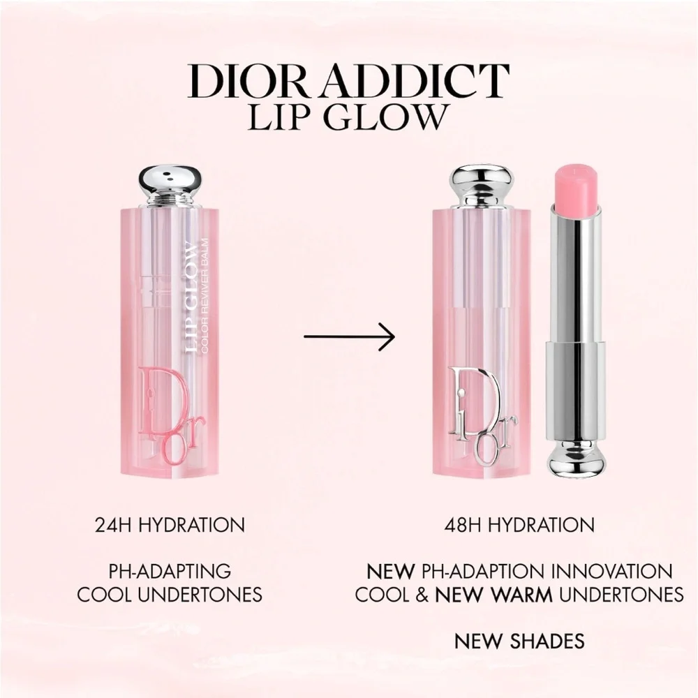 Dior 🎀 Lip Glow Color Reviver Lipstick Balm 039 Warm Beige NIB *Discontinued*